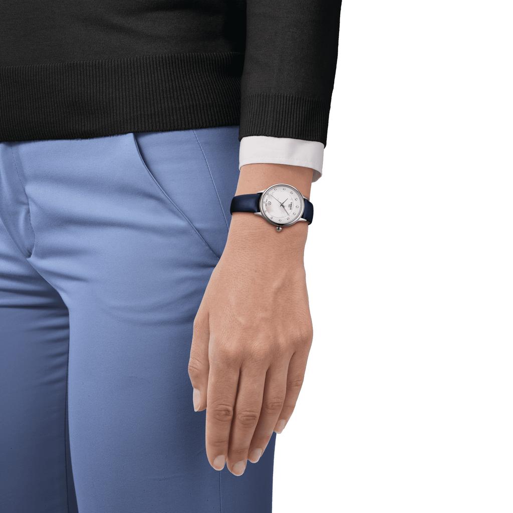 Tissot Old Watches Leather Strap white mother of pearl Dial Men's Fashion Watch T133.210.16.116.00