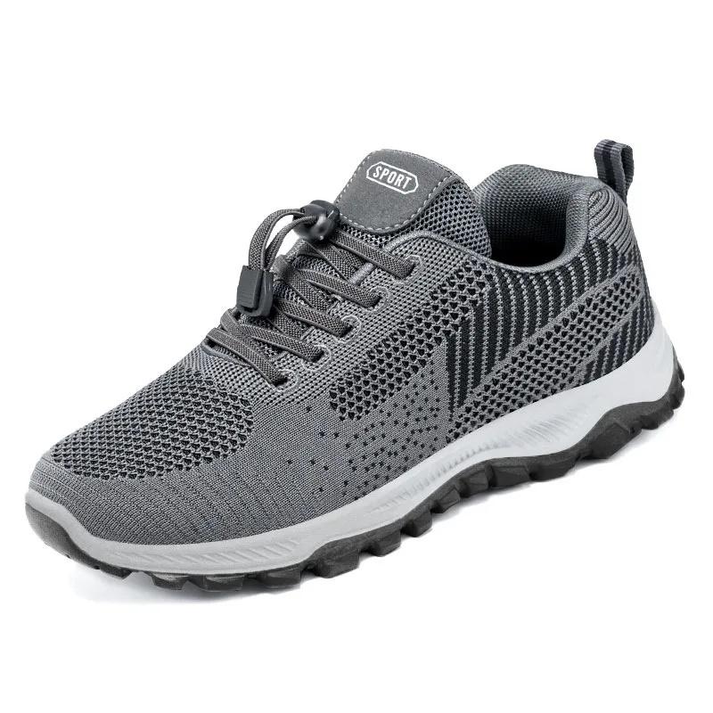 Women's Soft Bottom Running Shoes Breathable Sports Shoes Couple's Walking Shoes Spring Autumn Season round Toe Mesh Shoes