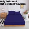Color Mattress Solid Protector Pillowcase Bedspread Set Home Textile Accessories