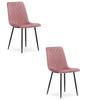 Turin Chair - Pink Velvet / Black Legs X 2