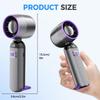 Mini Portable Hand Fan with Digital Display Screen  USB Battery Rechargeable 100 Wind Speeds for Outdoor Travel and Desktop Use