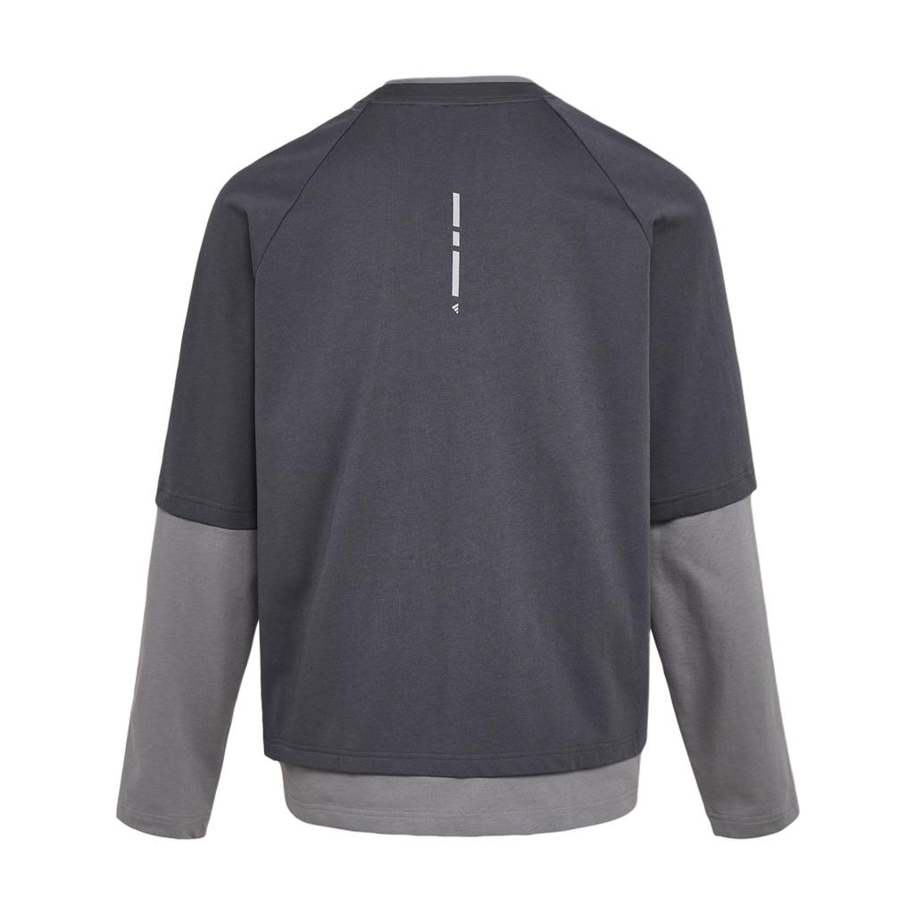 Adidas FOS Long Sleeve Fake Two-Piece Round Neck Pullover T-Shirt Men Tops KU5303
