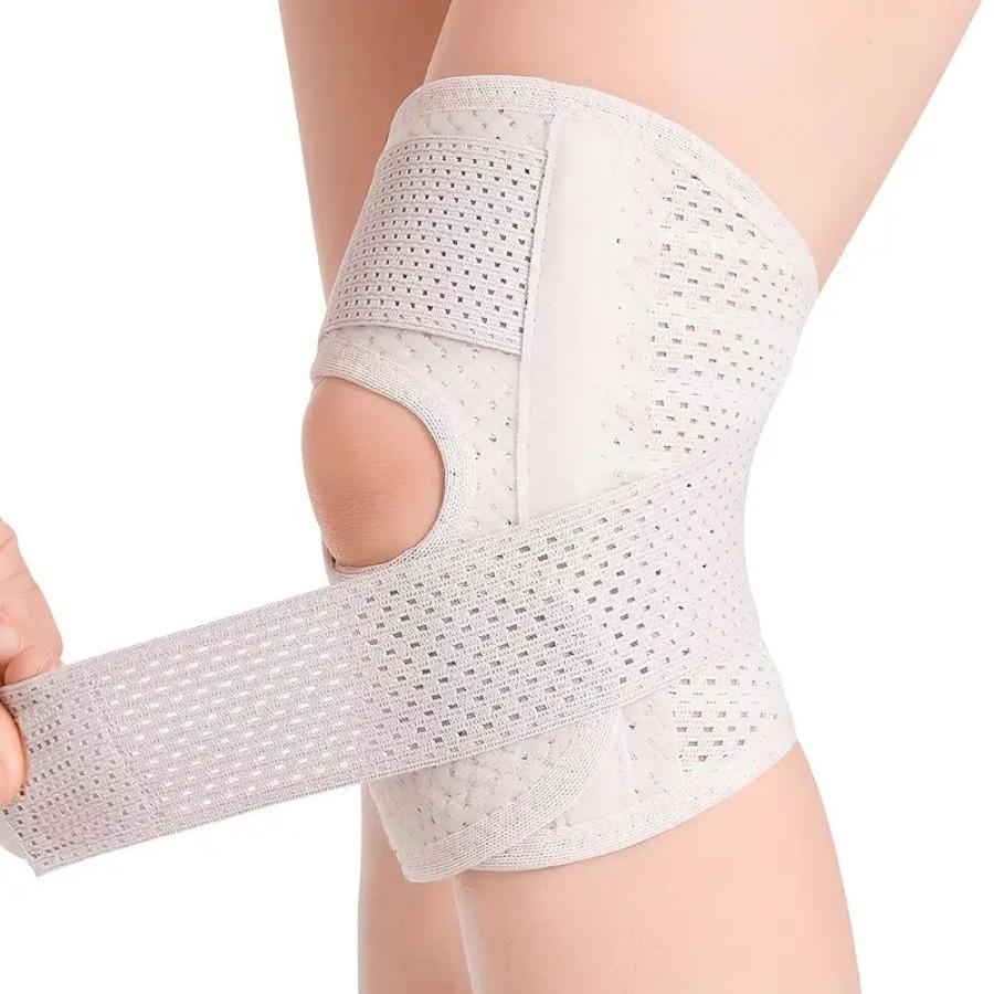 Upgraded Knee Pads, Compression Knee Support with Air Mesh Fabric, Adjustable Knee Wrap with Side Stabilizers, Ultra-Soft Bandage for Sports, Running