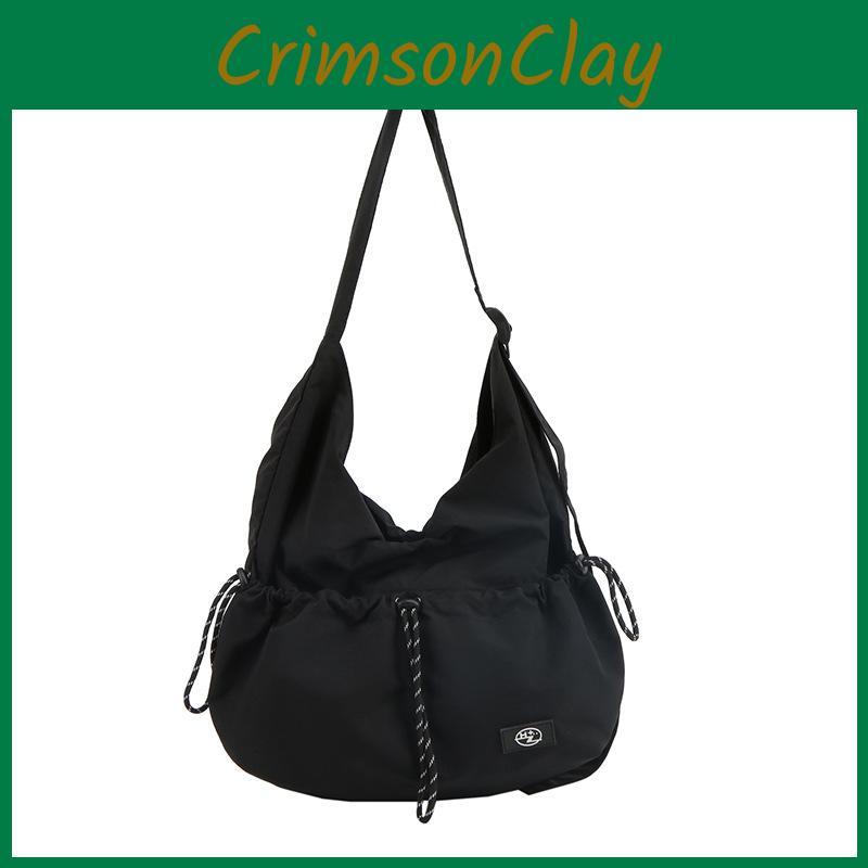 Womens Casual Nylon Shoulder Bag With Large Capacity And Inner Pouch