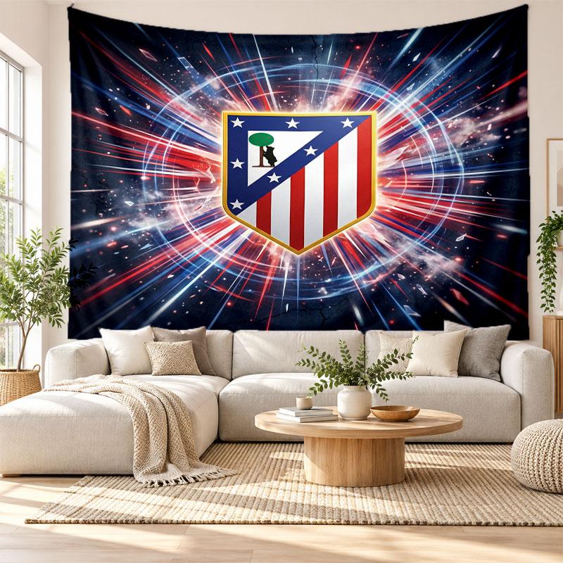 Atletico Madrid Wall Tapestry, Soft Fabric Wall Hanging, Decorative Backdrop For Bedroom Home Wall Art