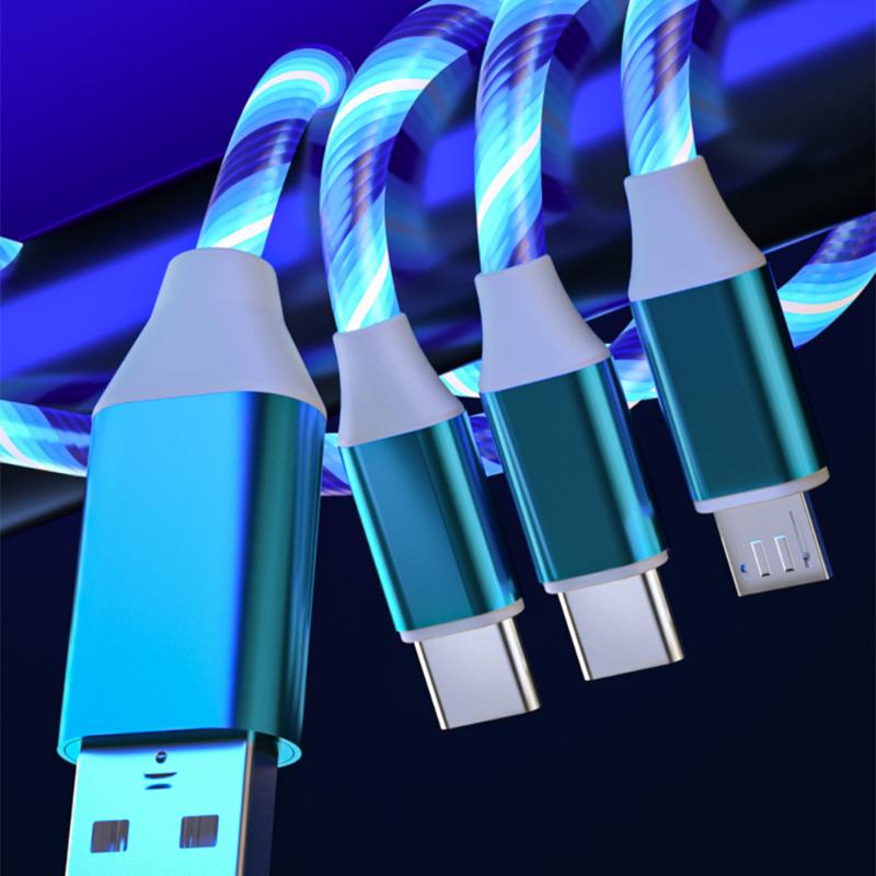 3in1 Data USB Cable for Phone Fast Charger Charging Cable