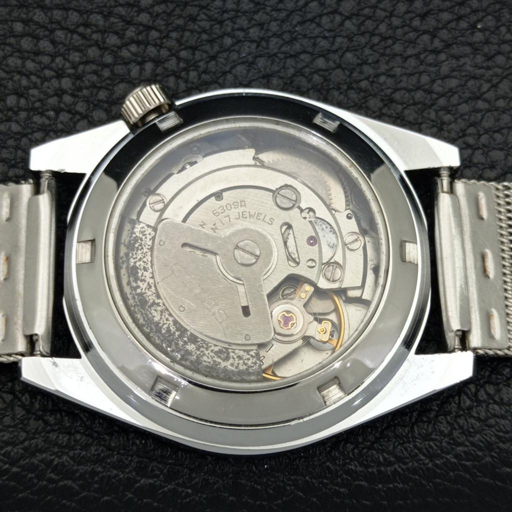 AUTOMATIC VINTAGE SEIKO 5 REFURBISHED JAPAN MENS BLACK DIAL WATCH a440442-4