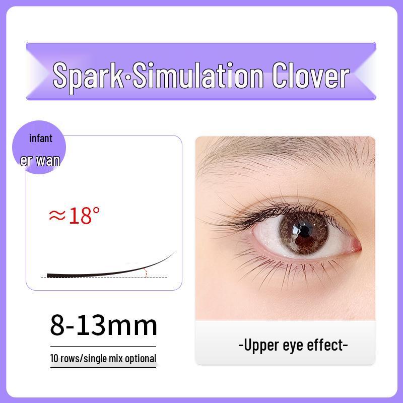 Sparkle Clover Fluffy Lash Extensions: Alternating Bloom, Super Soft, No Clump