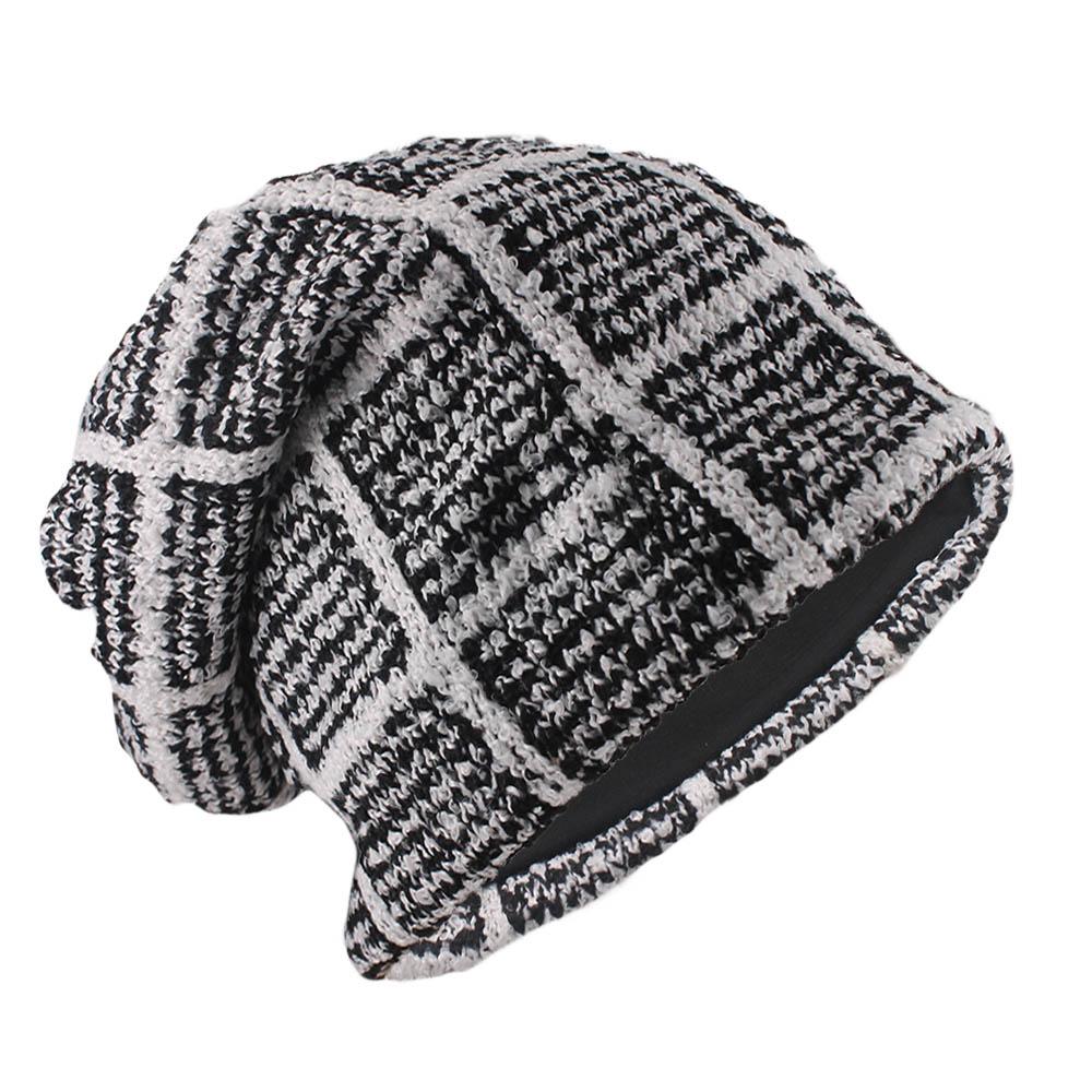 Unisex Beanies New Fashion Spring Autumn Knitted Skullies Casual Outdoor Sport Adult Men Women Hat Plaid Soft Bonnet