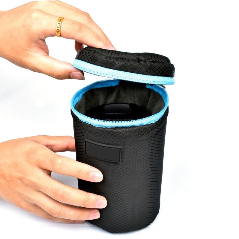 Camera Lens Pouch for Case Univeral for Telephoto Zoom Lens Zipper Bag Nylon Thickened Lens Protective Bag