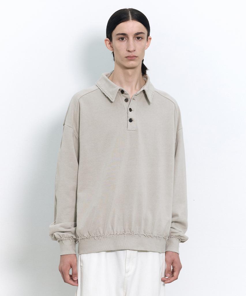 INSILENCE Damaged Overfit Polo Beige