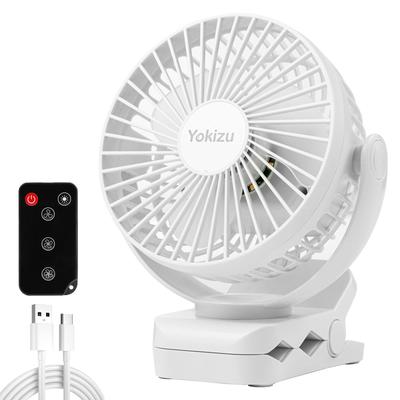Yokizu Portable Desk with Remote USB 8000mAh High Fast 60 Hours of Continuous LED 3 Wind Speed Portable for Living and Super Strong Heatstroke White