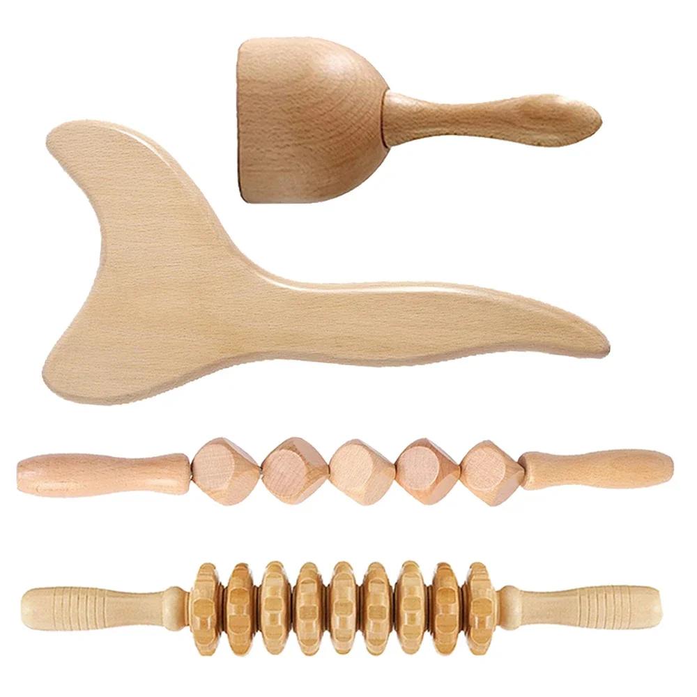 Wood Skin Scraping Therapy Complete Kit Maderotherapy Kit For Reductive Massage Professional Wood Massage Tool For Body Contour
