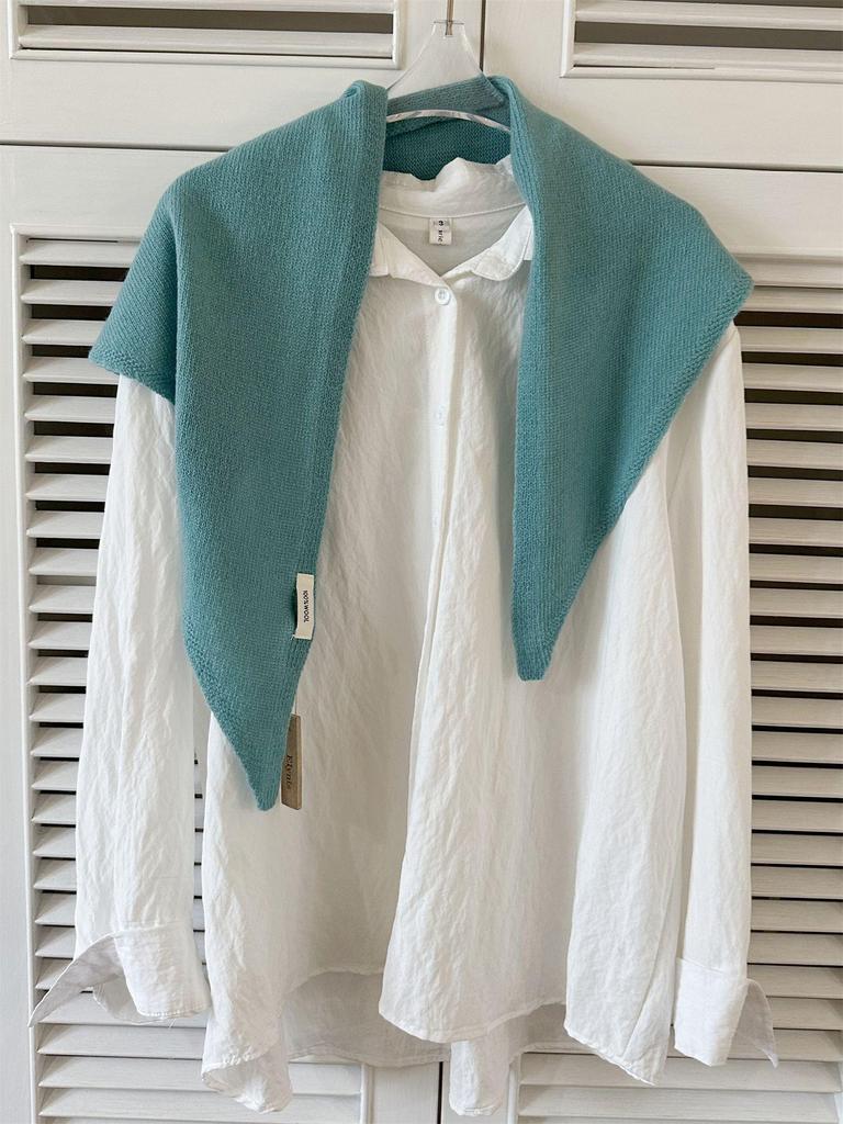 Damen 100% Wolle Strick Dreieckstuch – Warm, Vielseitig, Multifunktionelles Kopftuch.