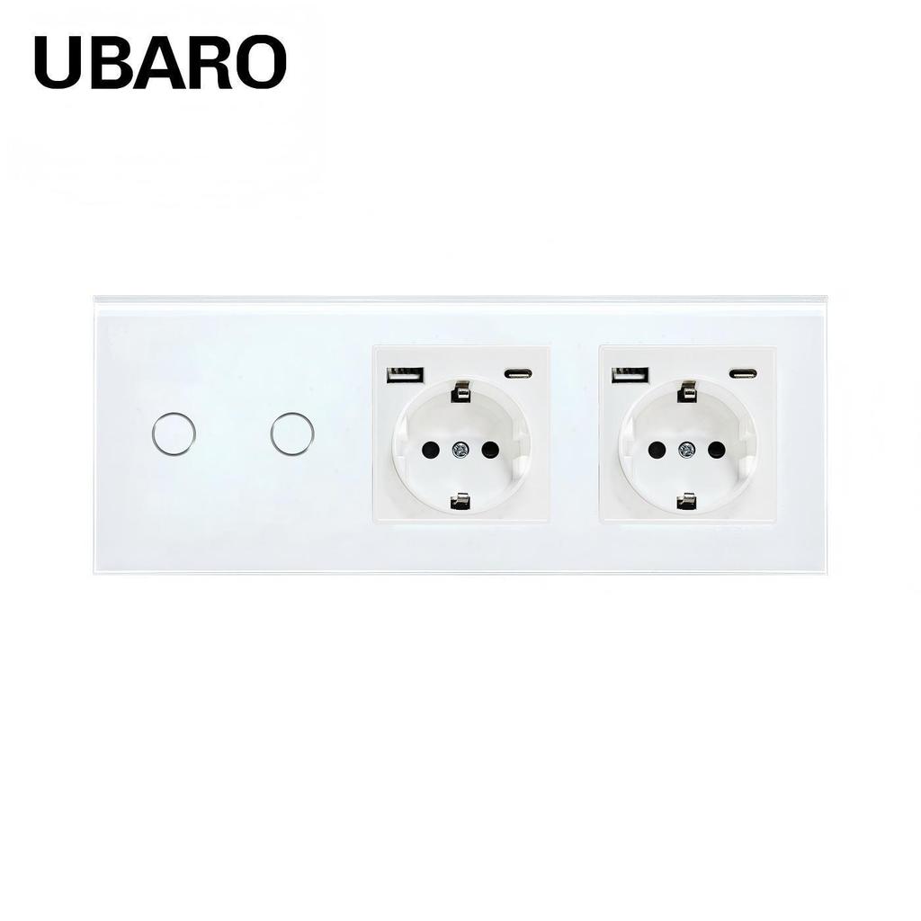 European Standard 228 Smart WiFi Graffiti Switch Socket with Tempered Glass