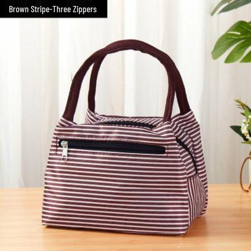 Women's Waterproof Oxford Cloth Handbag & Mummy Canvas Tote - Small Square Bag with Umbrella Pocket