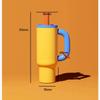 40oz 304 Stainless Steel Straw Insulated Ice Cup Large Capacity Thermal Mug Tumbler with Handle Stylish Insulated Coffee Cup