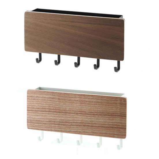 Wall Mounted Hanging Hanger Hooks Key Holder Storage Door Rack Shelf Organizer