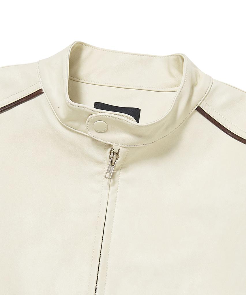 Wkndrs Washed Leather Jk (Ivory)