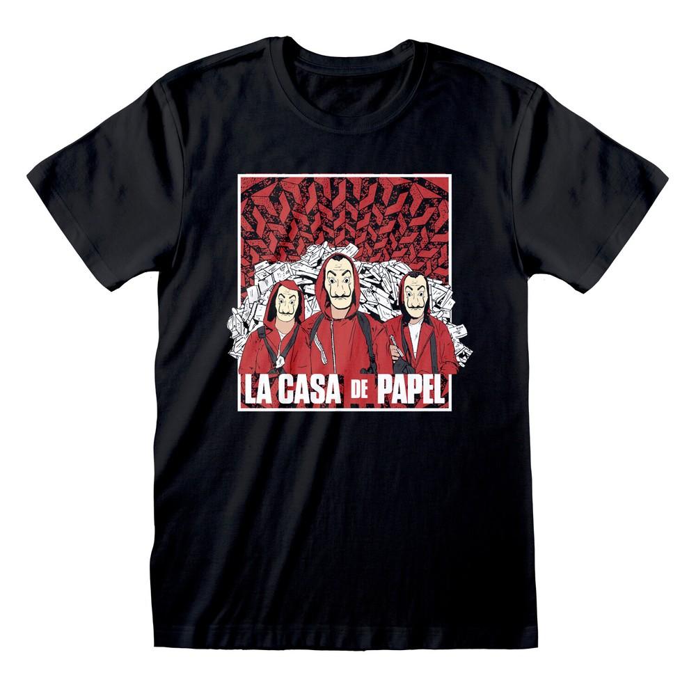Money Heist T Shirt Group Shot La Casa De Papel New Official