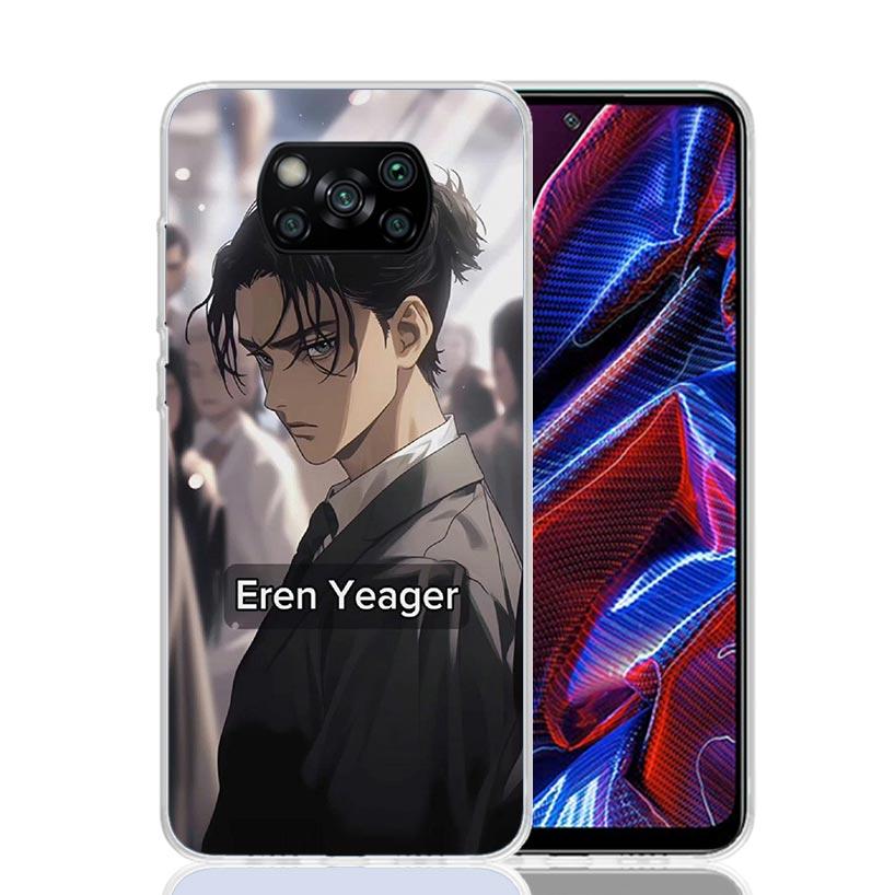 A-Attack on T-Titan Eren Yeager Phone Case For Xiaomi Poco X7 X6 X5 Pro F7 Ultra Redmi 15C 15 13 13C 12 12C 10 10A 10C 9 9A 9C 9