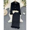 Accessible Luxury Exquisite Rhinestone Skirt Women's Summer Suit Outwear