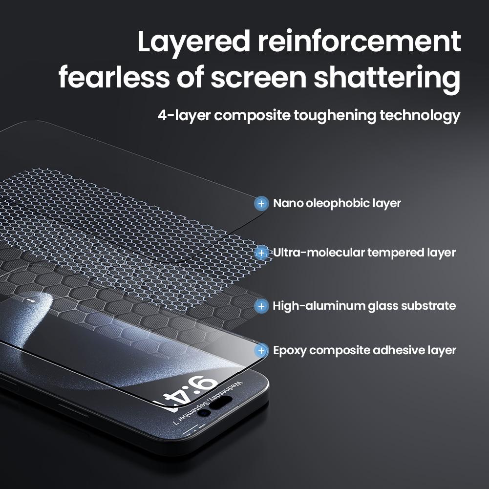 Para iPhone 16 Pro Max Plus Vidro NILLKIN CP+Pro Protetor de Tela Película de Vidro Temperado