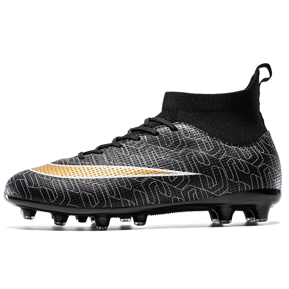 

Men s and Women s Football Cleats Firm Ground Outdoor Football Shoes Lightweight Sports Sneaker Rugby Boots 45 чорний
