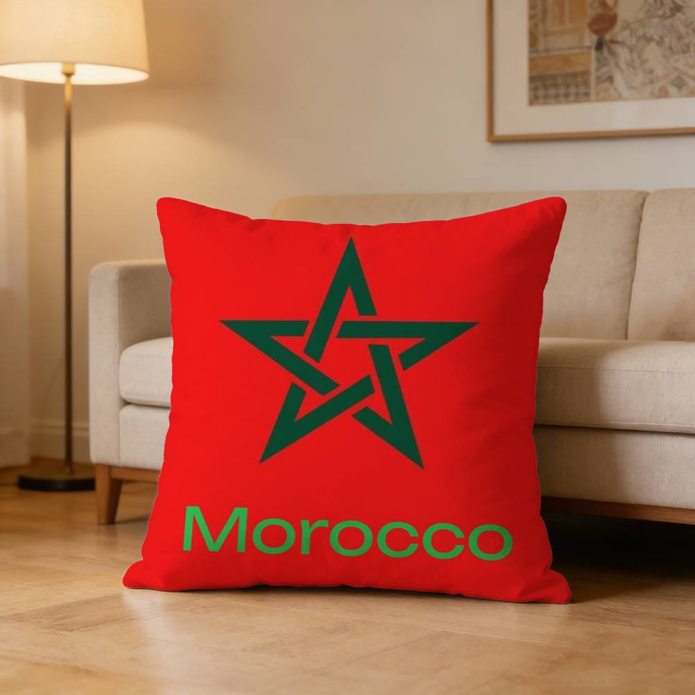 Popular MMorocco Flag Pillow Case Cushion Cover Throw Pillow Case For Car Sofa