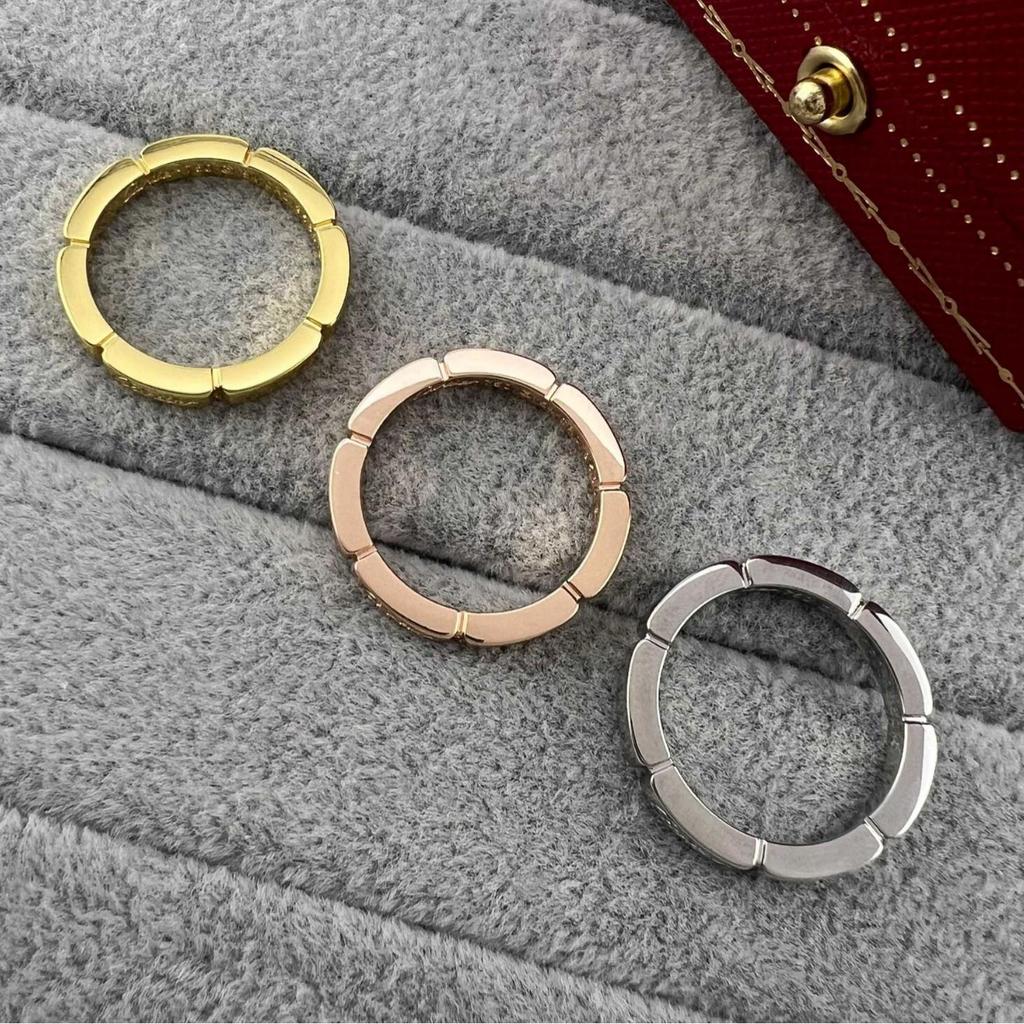 2025 Dreifarbiger Diamantbesetzter Minimalistischer Panther-Paar-Unisex-Ring