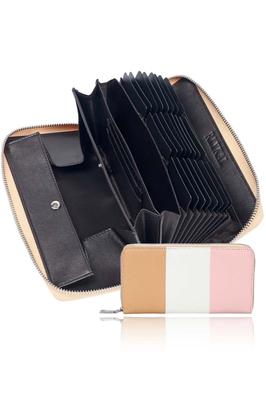 RLYKAL Long Garcon Large Holds 26 Coin X Garcon Women's Wallet, Style, Capacity, Cards, Slip, Multi-Function (Pink Beige, WR20, Style)