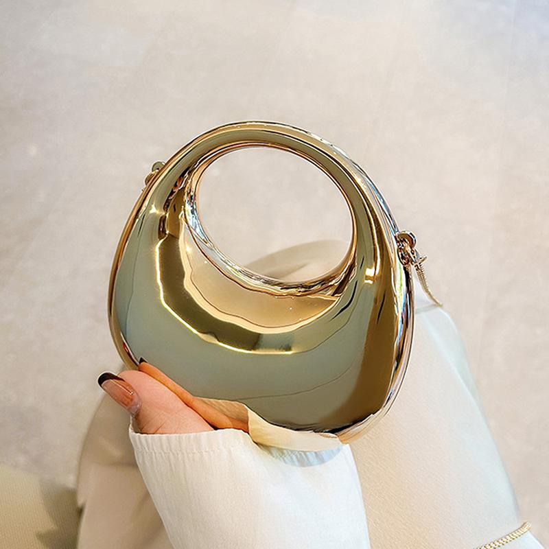 Damekjede Crossbody-veske Liten veske Akryl Metallisk glans Halvmåne Fest Bankett Dameveske Luksushåndveske