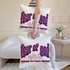 F-Fear of G-God Pillow Case Sofa and Living Room Decorative Cushion Covers Dust-proof and Mite-proof Invisible Zipper