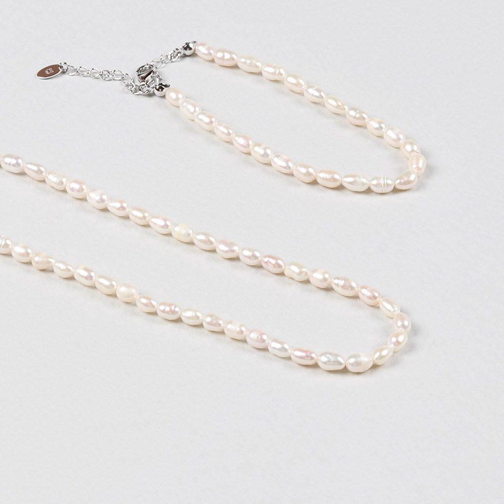 [925 Silver] Mystic Freshwater Pearl Necklace_4mm Pearl