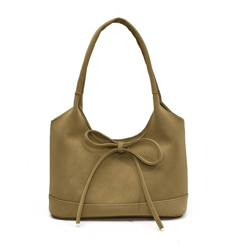 New product trend Korean sweet style niche bow portable bucket bag literary sense commuter versatile shoulder bag