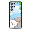 Peach And Goma Cat Case for Samsung Galaxy S23 S21 S20 FE S24 S22 Ultra S10 S10e S9 Plus Soft Black TPU Phone Cover Bumper