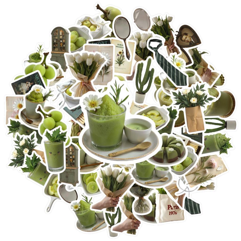 35pcs-50pcs Vintage Botanical Stickers Natural Nature Vintage Stickers Nature Sticker Pack For Suitcase Fridge Phone Luggage