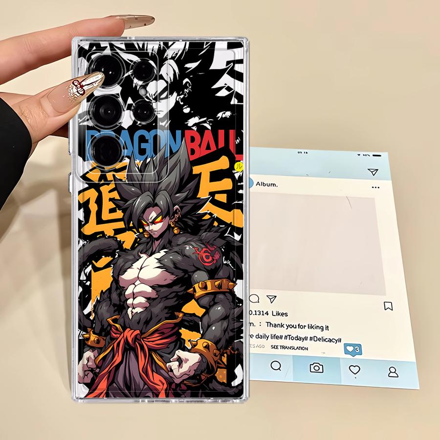 Case for Samsung Galaxy S21 S25 Edge S24 S20 Plus S26 Note 20 Ultra 10 S22 FE S23 Ultra Phone Cover Dragon Ball Son Goku