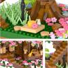 OUZEY Cherry Tree House Bonsai Construction Set Building Blocks DlY Toy Sakura Tree Home Decoration Ornaments Holiday Girlfriend