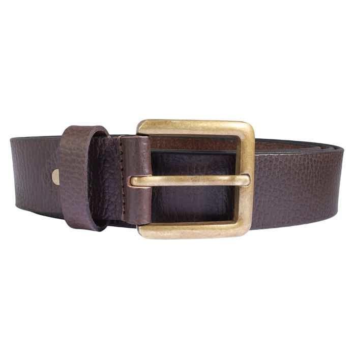 Ceinture - LEONARDO VERRELLI - Modèle 90 cm - Cuir véritable - Marron - Boucle ardillon