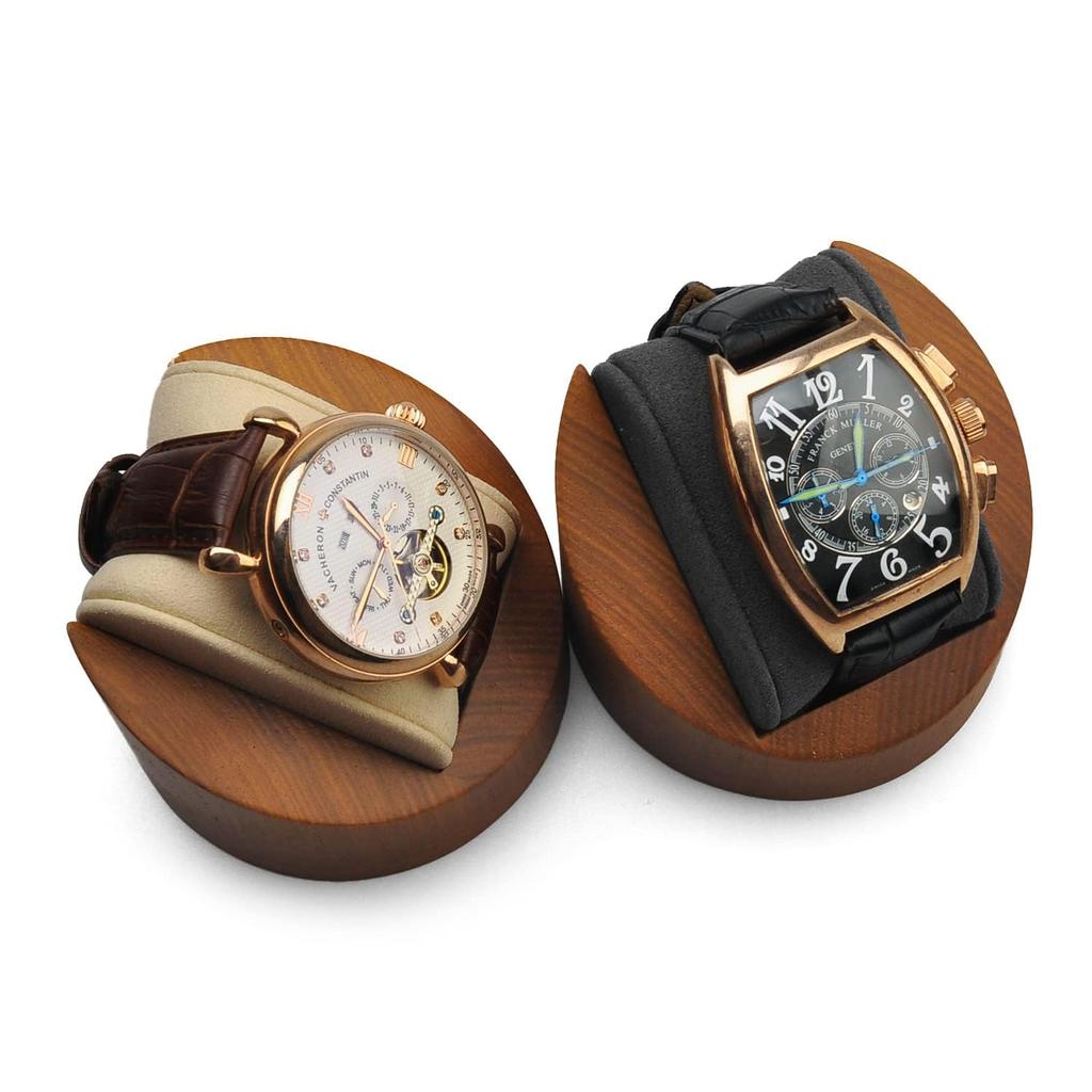 Woodten Wooden Watch Stand, Beige, Natural, Space-Saving Display Stand for Single Watches