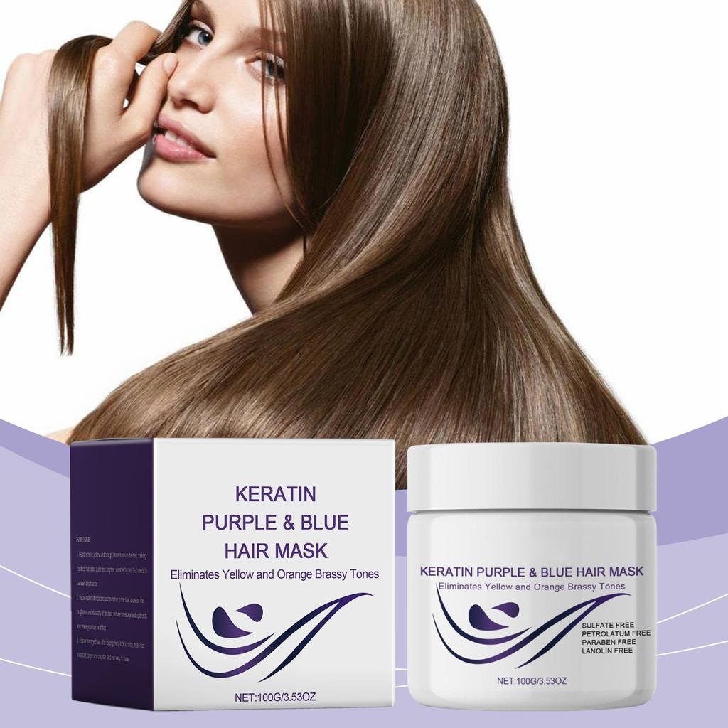 Keratin Purple Hair Mask Nourishes, Moisturizes And Protects Hair With Mild, Moist, Soft And Glossy Hair Mask