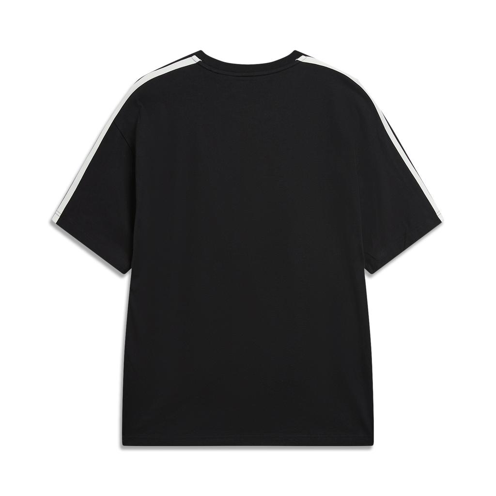Li Ning Sports Lifestyle Series American Retro Casual Fashion Versatile Summer T-Shirt Loose Round Neck Brand Logo Letter Printed T-Shirt ATSW263-1