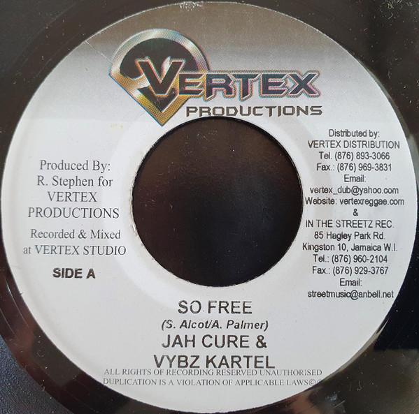 

7-дюймовая пластинка JAH CURE & VYBZ KARTEL / BESCENTA - So Free / Stronger NONE Vertex Producti 2005 Ямайка Регги, Ска и Даб Б/У