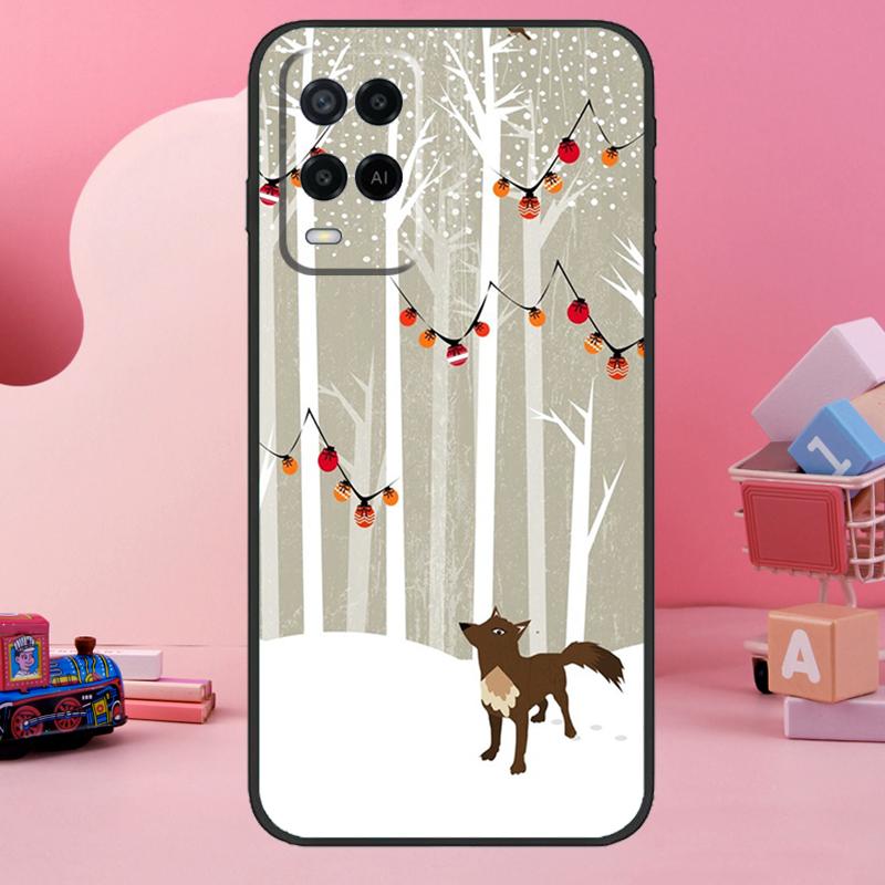 Winter Fox Foxes Case For Oppo A18 A38 A58 A78 A98 A74 A54 A94 A80 A60 A40 A96 A76 A16 A15 A17 A57 A77 A5 Pro