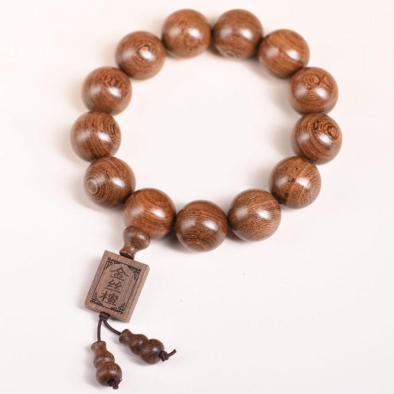 Authentic Sandalwood Buddhist Prayer Beads Bracelet - Ethnic Style Jewelry