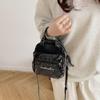 Borsa a tracolla in denim da donna a più strati per pendolari, borsa per cellulare