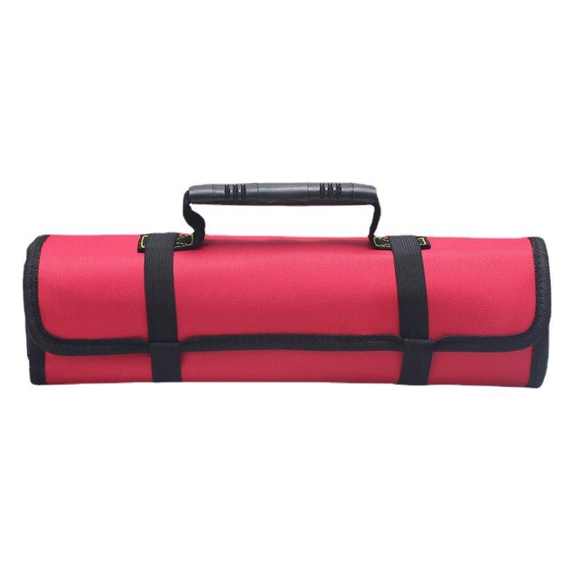 Large Wrench Roll Up Tool Roll Pouch Bag with 22 Pockets, Waterproof Canvas Wrench Roll Organizer Bag for Craftwork Electrician