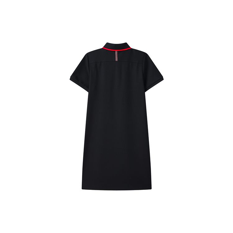 FILA Letter Brand Logo Color Block Fashion Sports Casual Breathable Polo Dress Women Dresses Legendary-Blue F11W121324FNV