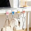 4Pcs Portable Double Hook Student Desk Side Schoolbag Holder Removable Handbag Storage School Supplies